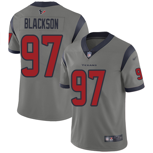 Houston Texans Limited Gray Men Angelo Blackson Jersey NFL Football #97 Inverted Legend->youth nfl jersey->Youth Jersey